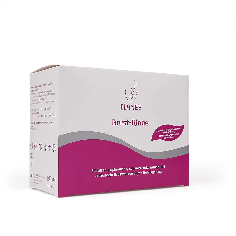 ELANEE Brust-Ringe, Schutz Der Brustwarze Bh-Kontakt Durch Hohllagerung, Ideal Bei Wunden, Entzündeten Brustwarzen Durch Stillen, 10 Stück (222-00) Accesorios Alimentación y Lactancia Bebe Naty Shop