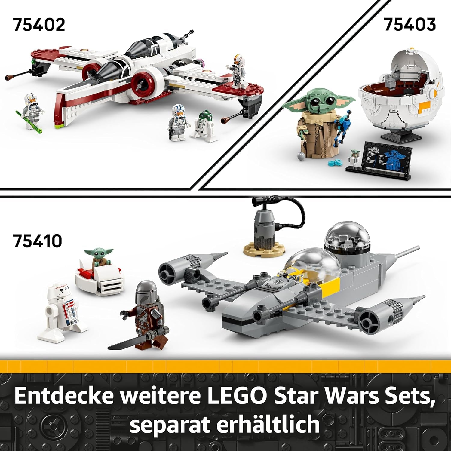 LEGO Star Wars 75401 Ahsokas Jedi Interceptor, figuras para fans de The Clone Wars, minifiguras de Ahsoka Tano y Anakin Skywalker, con luces y R7-A7, para jóvenes y mujeres de 8 años