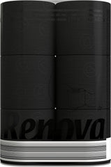 Hârtie igienică Renova Black Label de culoare neagră ( 6 role )