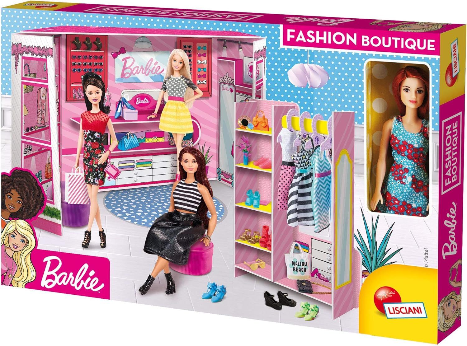 Lisciani 76918 Barbie Fashion Boutique cu păpușă Casute de papusi Naty Shop