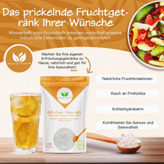Natural Probio® Wasserkefir, Kefirpilz, Japankristalle, Kefirknollen, Starter Set + Anleitung, Rezept, Tipps, E-Book & Rezeptbibliothek + Kundenservice auf Lebenszeit (10 g deshidratado/60 g rehidratado)