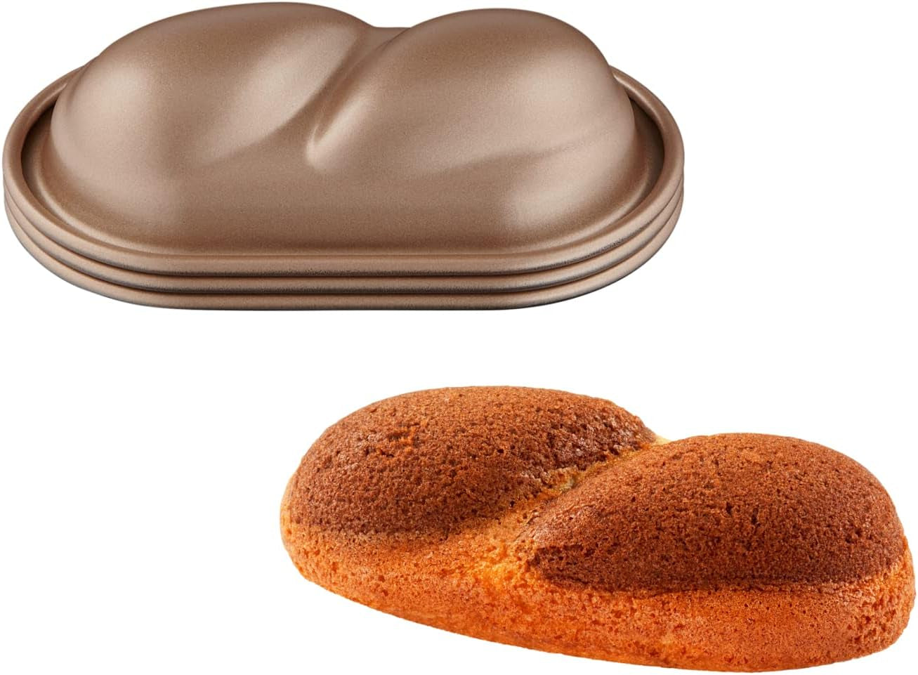 Tefal Creabake Muffins Creabake Backformen, 7,5 cm, Antihaftbeschichtung, Stapelbares System, Kreative Rezepte Für Süßigkeiten Und Slate, Einfaches Backen, Eisenfarben Moldes y bandejas para hornear Naty Shop 3 X Kleine Zopfformen