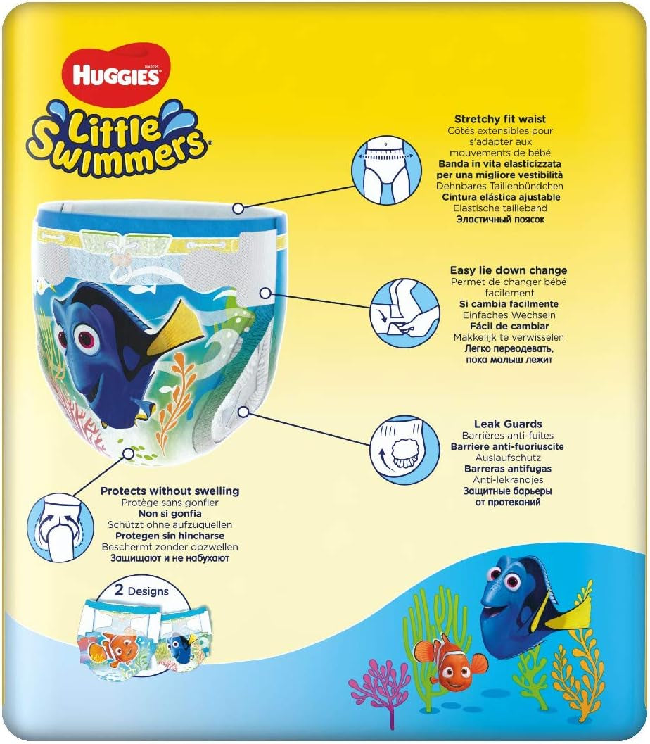Pañales desechables para nadar Huggies Little Swimmers, talla 2-3 - 36 bragas en total