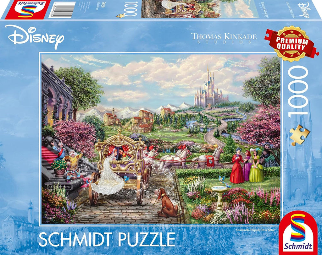 Schmidt Spiele 58038 Disney, Cenusareasa fericita pentru totdeauna, Thomas Kinkade, puzzle jigsaw 1000 piese, multicolor Puzzle Naty Shop Titlu implicit
