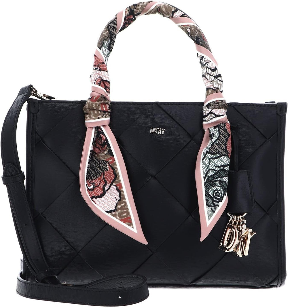 DKNY Women's Everyday Bag Satchel Genti Femei Naty Shop Negru / Aur