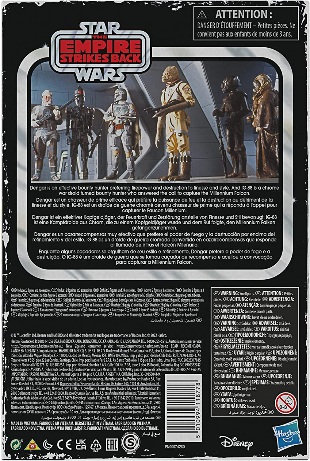 Star Wars Retro Collection Special Bounty Hunter Double Pack Dengar & IG-88, figuri mari de 9,5 cm pentru Star Wars: The Empire Strikes Back Action figures Naty Shop