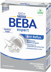 BEBA expert Anti-Reflux - AR Fórmula especial desde el nacimiento, para aumento de eructos y vómitos, papillas, leche en polvo para bebés, 1 paquete (1 x 500 g)