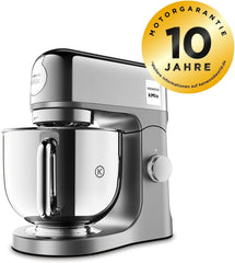 Kenwood Kmix Editions KMX760CH Küchenmaschine, 5 L Edelstahl Schüssel, Safe-Use-Sicherheitssystem, Metallgehäuse, 1000 Watt, Inkl. 3-Teiligem Patisserie-Set Und Spritzschutz, Chrom Madre e Hijo Naty Shop