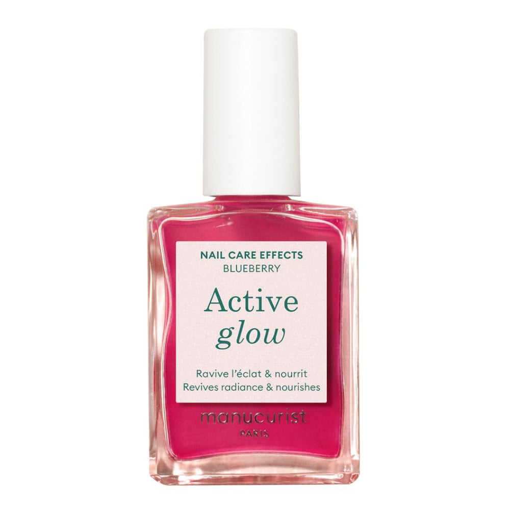 MANUCUIST Nail Care Repair Active Glow Frambuesa (Rosa) Bio-Based: Almendra dulce, Frambuesa, Esmalte de uñas nutritivo y brillante, Efecto rosa transparente - Esmalte de uñas nude