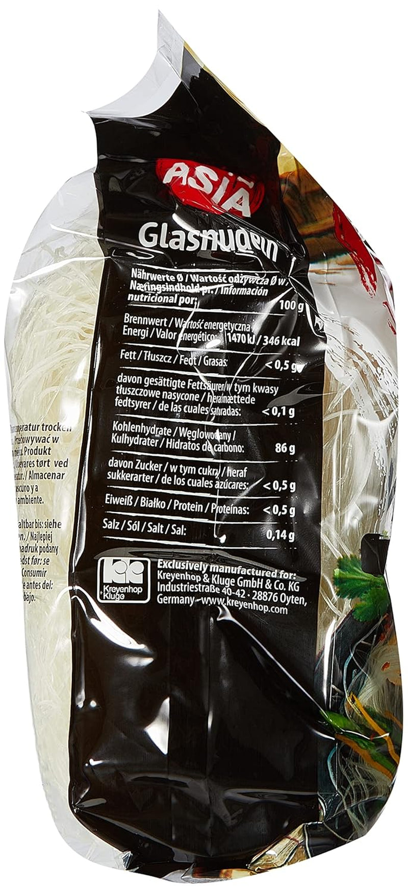 Fideos de cristal BONASIA, largos, paquete de 15 (15 x 100 g)