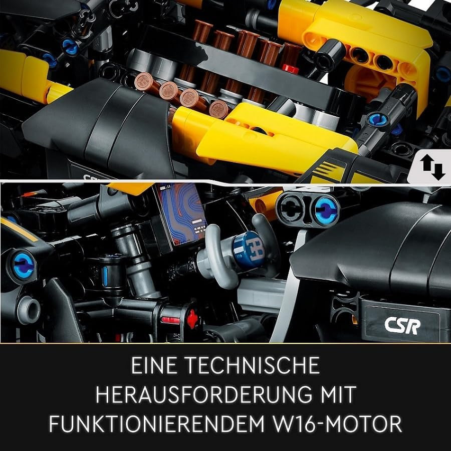 LEGO Technic Coche de carreras Bugatti, kit de modelo de coche, coche deportivo de juguete, icónico juego de coches coleccionables, juguete de construcción a partir de 9 años 42151 Juegos de construcción Besuche den LEGO-Store