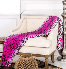 Home Must Haves Queen/King Cebra Jirafa Safari Estampado animal Para todas las estaciones Manta para sofá súper suave y cálida Tamaño de cama Poliéster rosa Edredones y edredones de leopardo rosa Naty Shop Título predeterminado