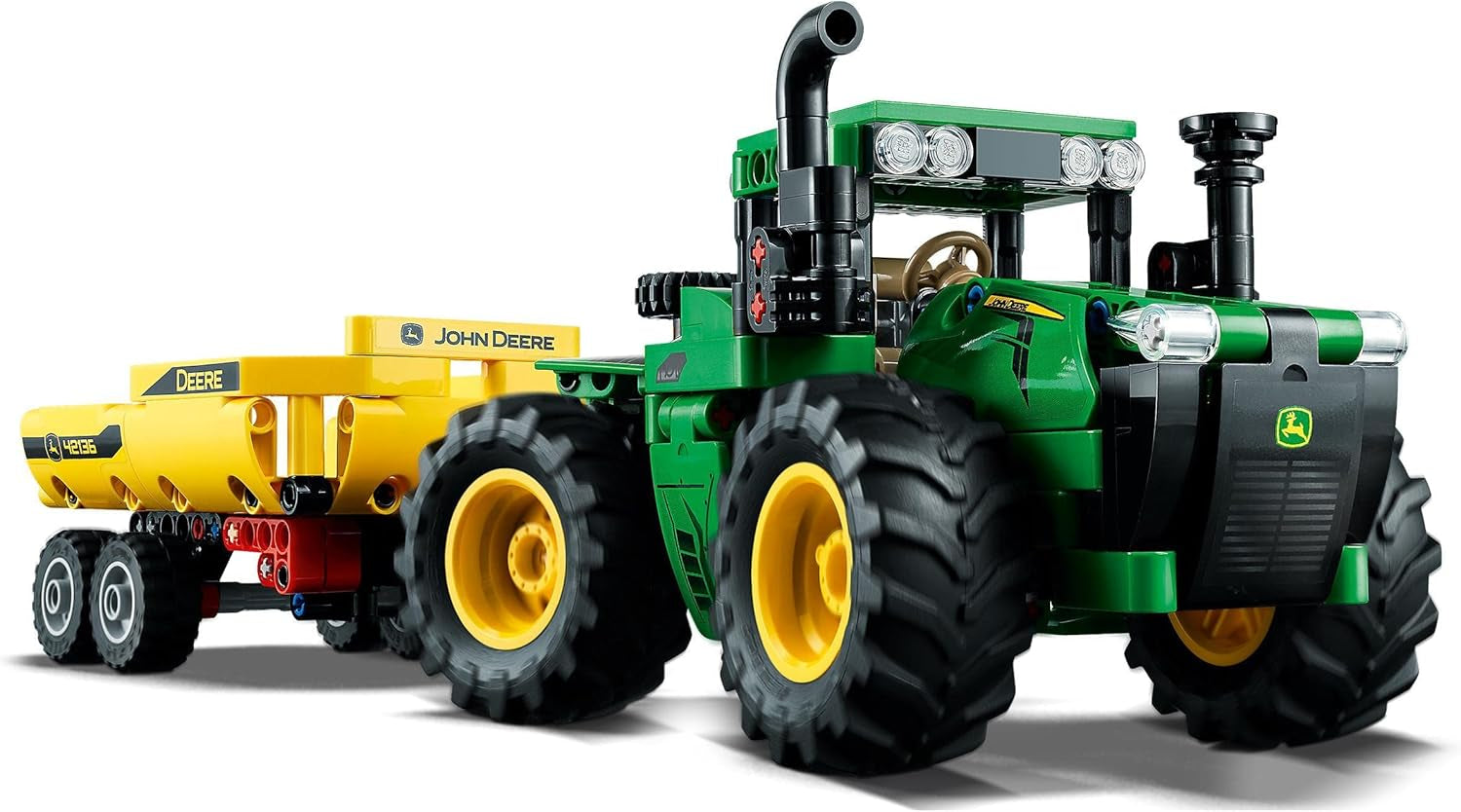 LEGO Technic Tractor 4x4 John Deere 9620R con remolque volquete Juguete agrícola clásico para niños y niñas Kit de modelos coleccionables de 8 años 42136 Juegos de construcción Besuche den LEGO-Store