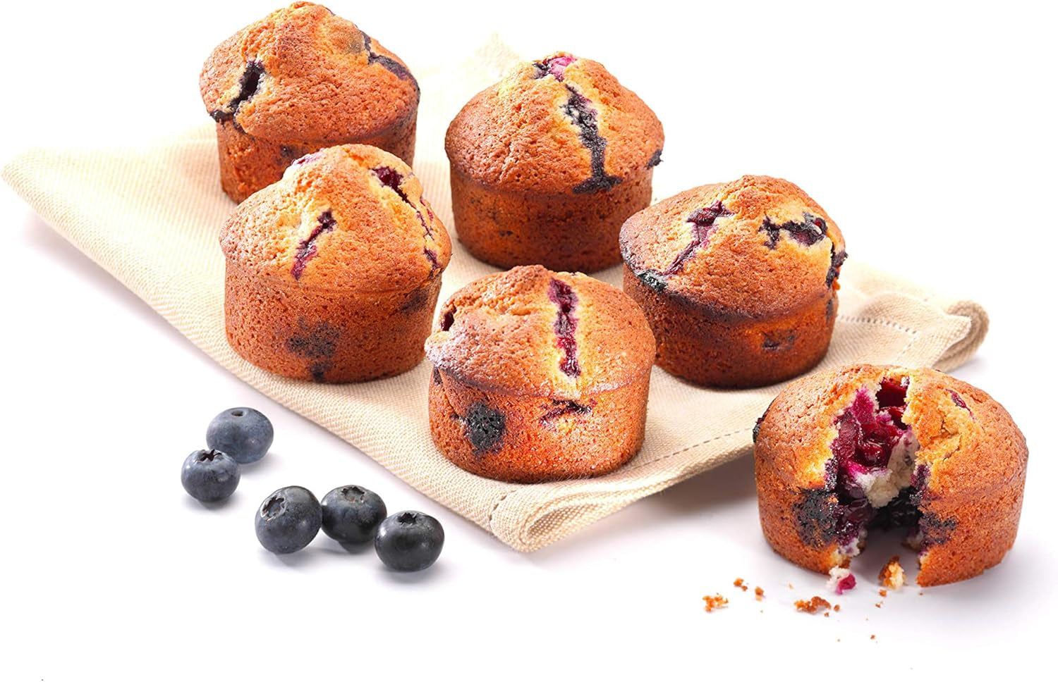 Pyrex BANDEJA 6 MAGDALENAS ASYMETRIA PX Muffinförmchen, Metall, Bunt, 6 Moldes y bandejas para magdalenas Naty Shop