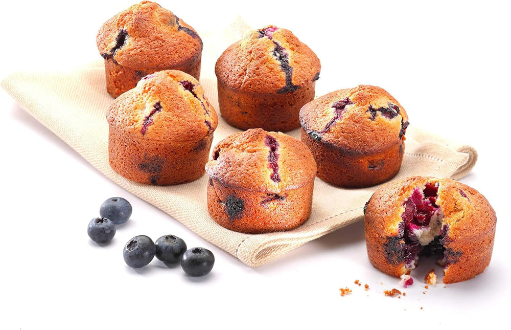 Pyrex BANDEJA 6 MAGDALENAS ASYMETRIA PX Muffinförmchen, Metall, Bunt, 6 Moldes y bandejas para magdalenas Naty Shop