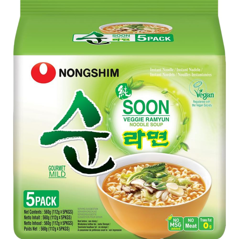 Nong Shim - Sopa Instantánea Nudeln Soon Veggie - Multipack (12 X 67 GR)