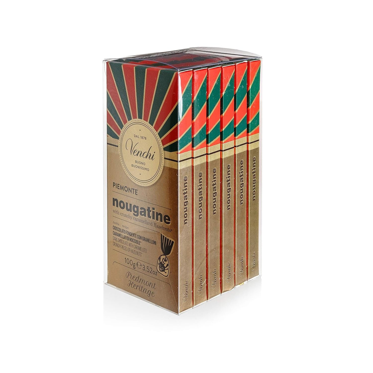 Chocolate con leche Venchi con avellanas enteras del bosque piamonteso IGP, 100 g - sin gluten