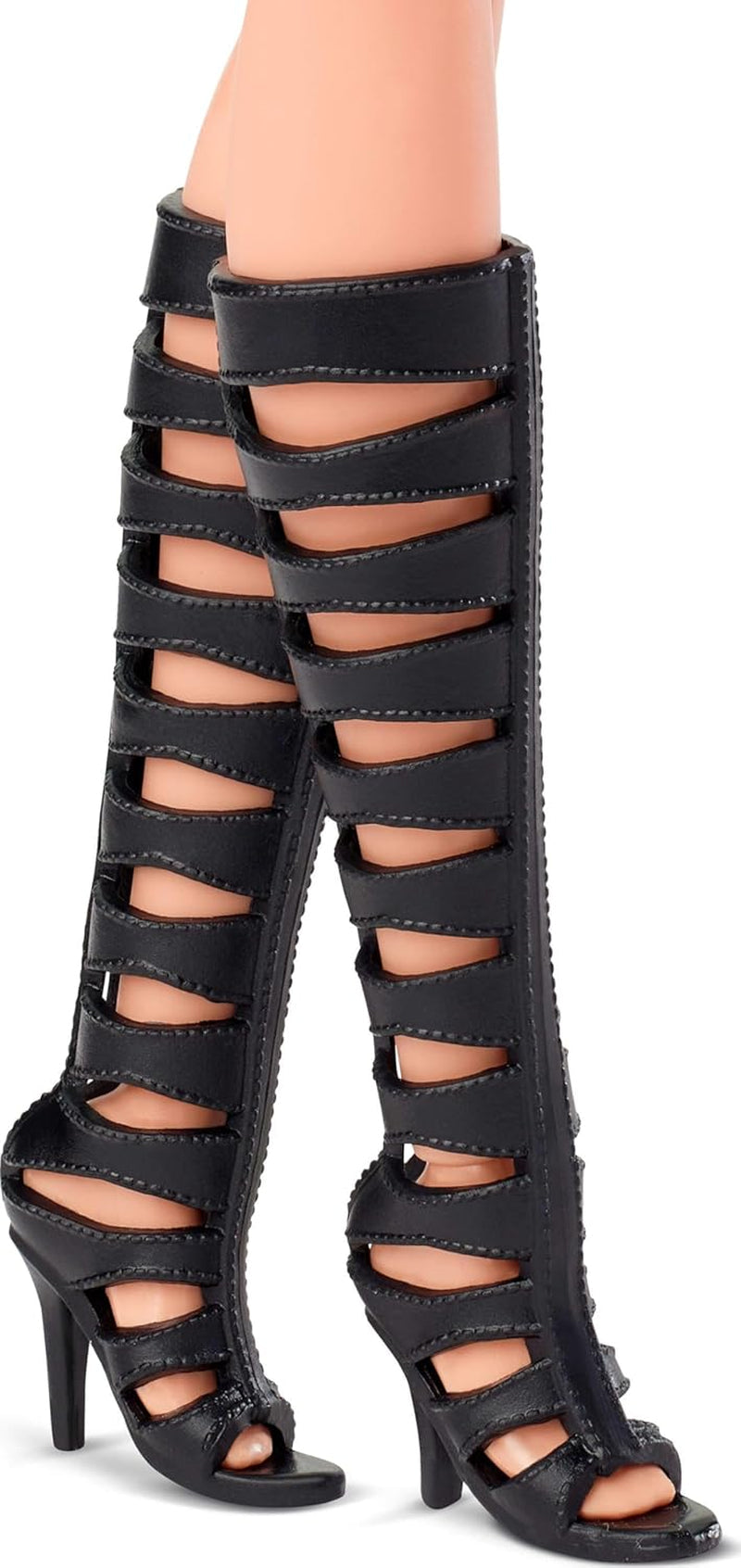 Barbie Basics Model 2, păpușă de colecție cu păr blond, rochie mini neagră și cizme gladiator, Universal Fit Fashion, corp mobil și cap interschimbabil, JBH71 Papusi Naty Shop