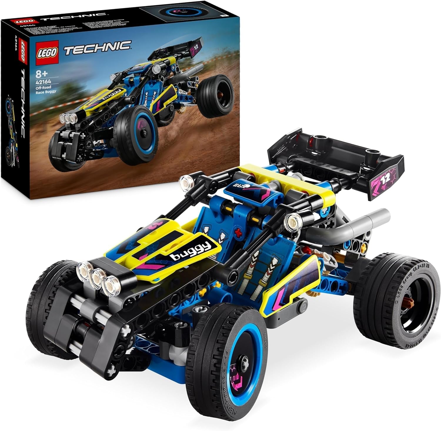 LEGO Technic Coche Buggy de Carreras Todoterreno de Juguete para Niños Kit de Construcción de Coche de Carreras Buggy Regalo para Niños y Niñas de 8 Años Modelo de Coche de Rally 42164 Juegos de Construcción Besuche den LEGO-Store Single