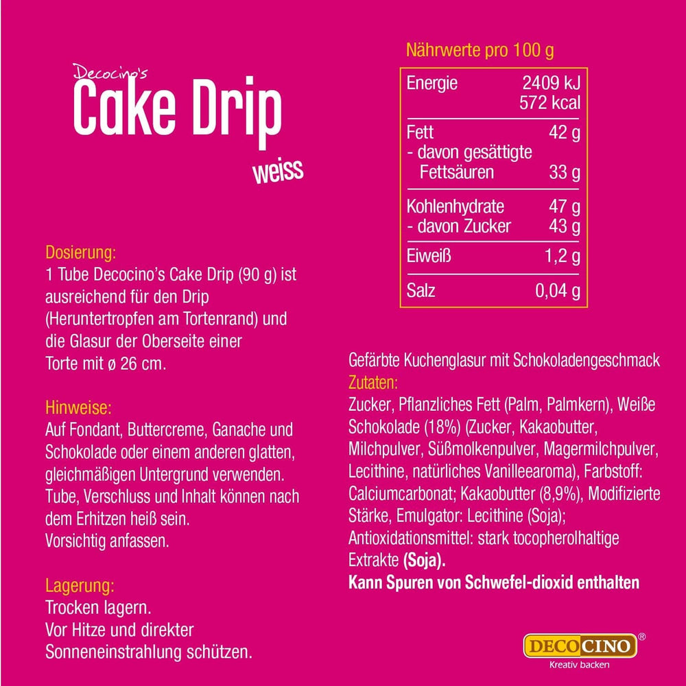 DECOCINO Cake Drip, Gata de utilizare Glazuri si Decor Naty Shop