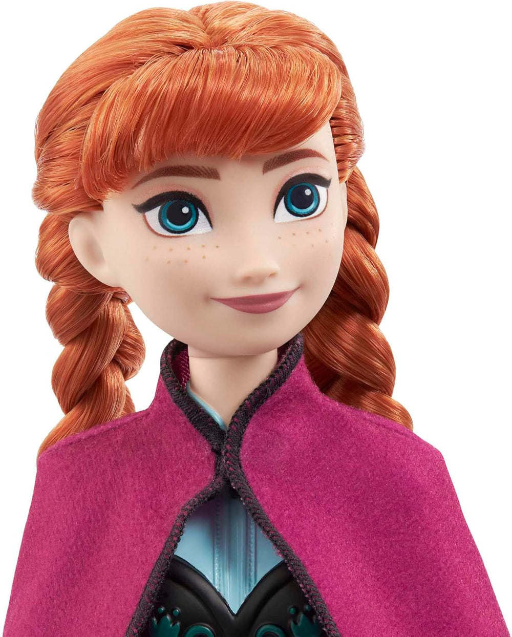 Mattel Muñeca Anna Princesa Disney, Muñeca La Reina De Hielo, Pelo Peinado, Móvil, En Traje De Viaje, Capa Desmontable, Regalos Disney, Juguete 3 Años, HLW49 Muñecas Naty Shop