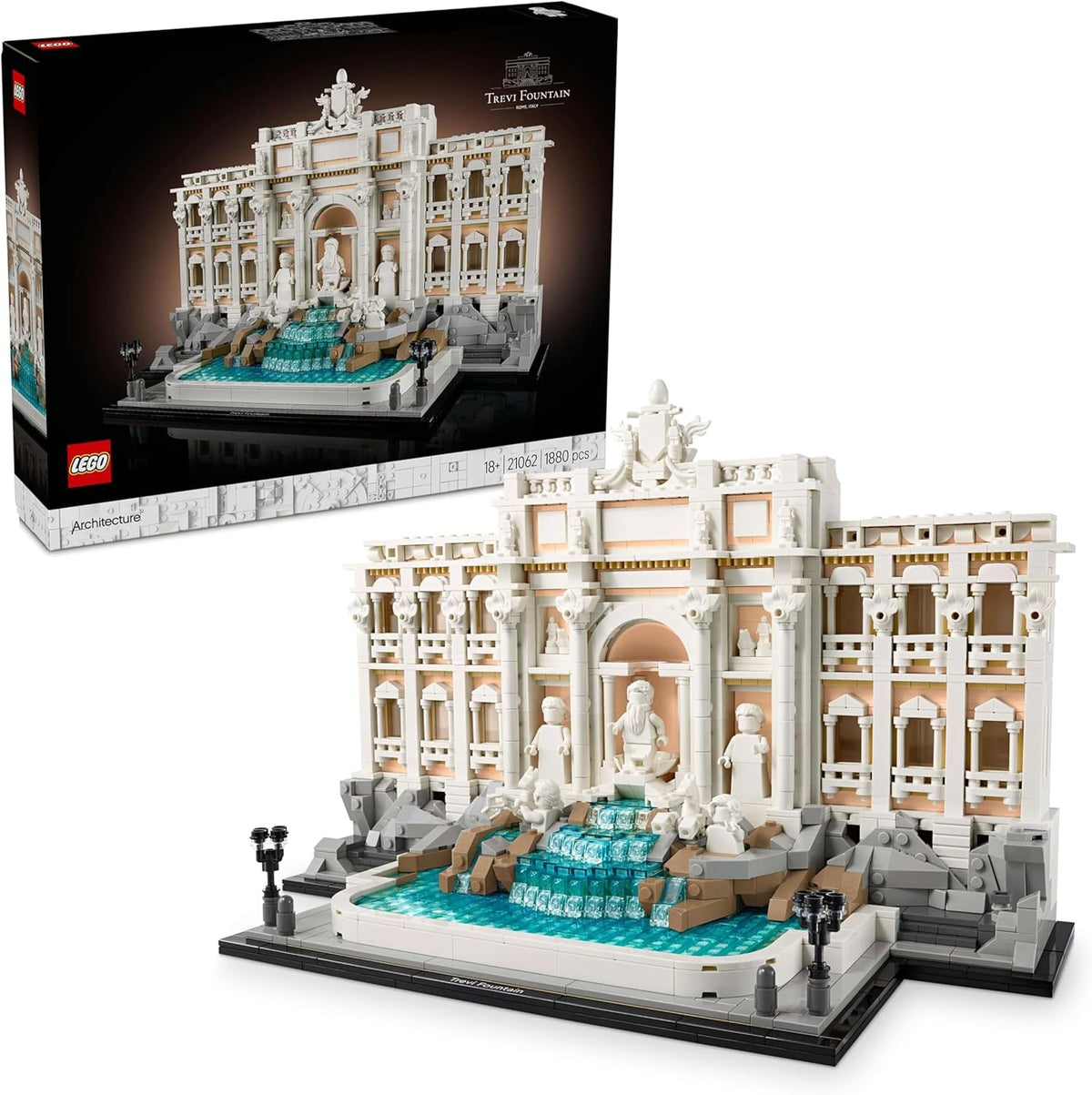 LEGO Architecture Fontana de Trevi - Maqueta de un lugar emblemático de Roma con esculturas de minifiguras - Coleccionable para la oficina y el salón - Regalo para adultos y amantes de la arquitectura 21062 Juegos de construcción Besuche den LEGO-Store Default title