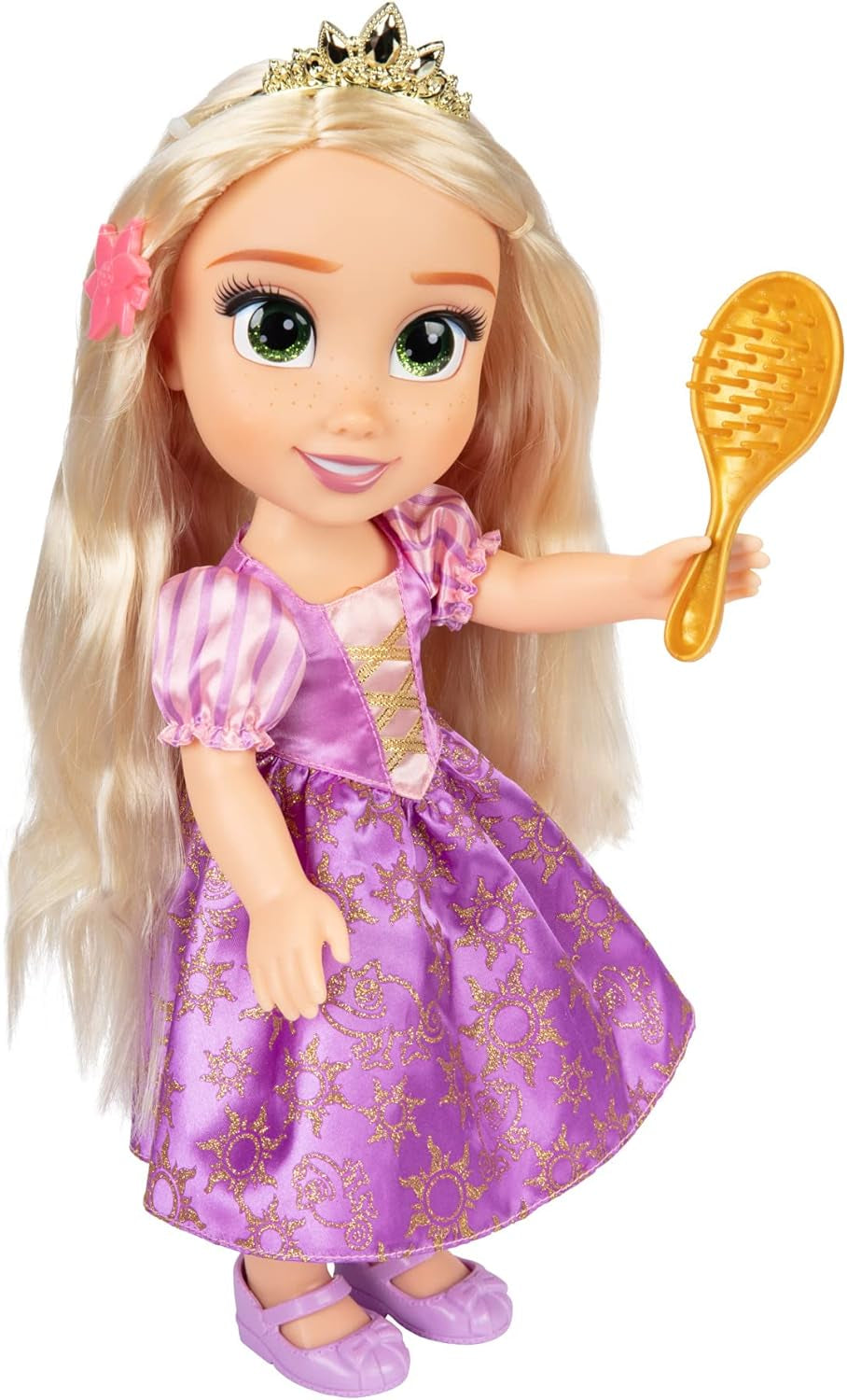 Muñeca Rapunzel Cantante Princesas Disney 35 Cm, Canta "Veo la Luz", Incluye accesorios para más diversión, Perfecta para niñas mayores de 3 años, Morado Muñecas Naty Shop