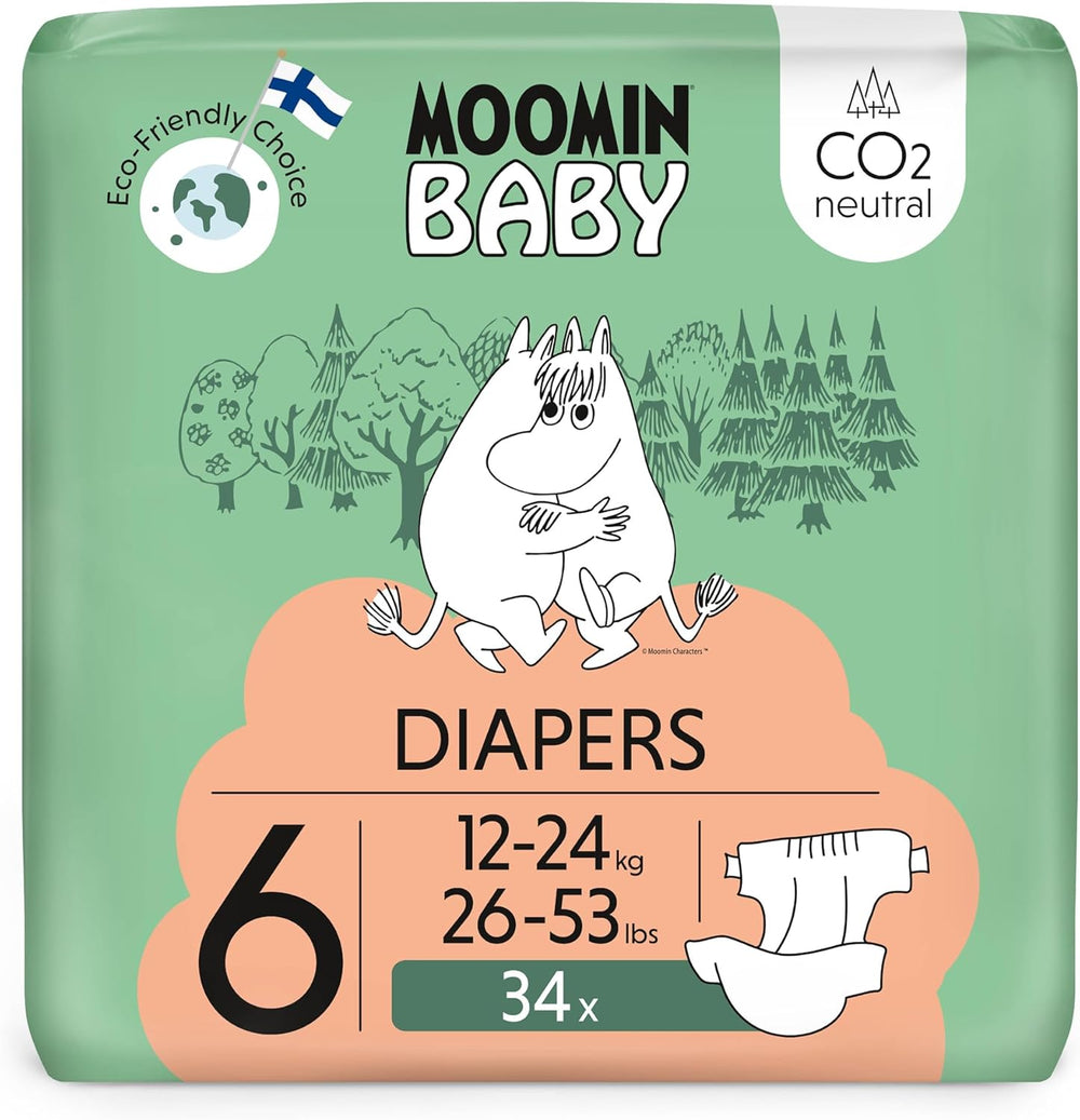 Pañales Moomin Baby Eco, talla 3, 5-8 kg, 48 piezas, pañales suaves premium | Suave y agradable para la piel, transpirable, absorbente, sin productos químicos innecesarios |