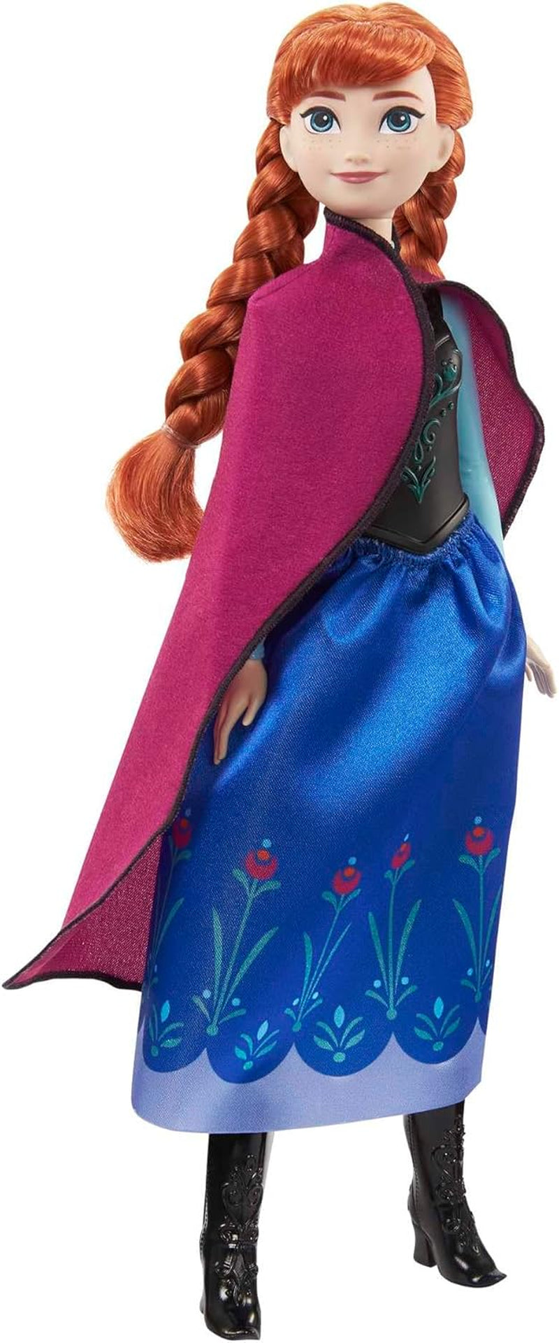 Mattel Muñeca Anna Princesa Disney, Muñeca La Reina De Hielo, Pelo Peinado, Móvil, En Traje De Viaje, Capa Desmontable, Regalos Disney, Juguete 3 Años, HLW49 Muñecas Naty Shop