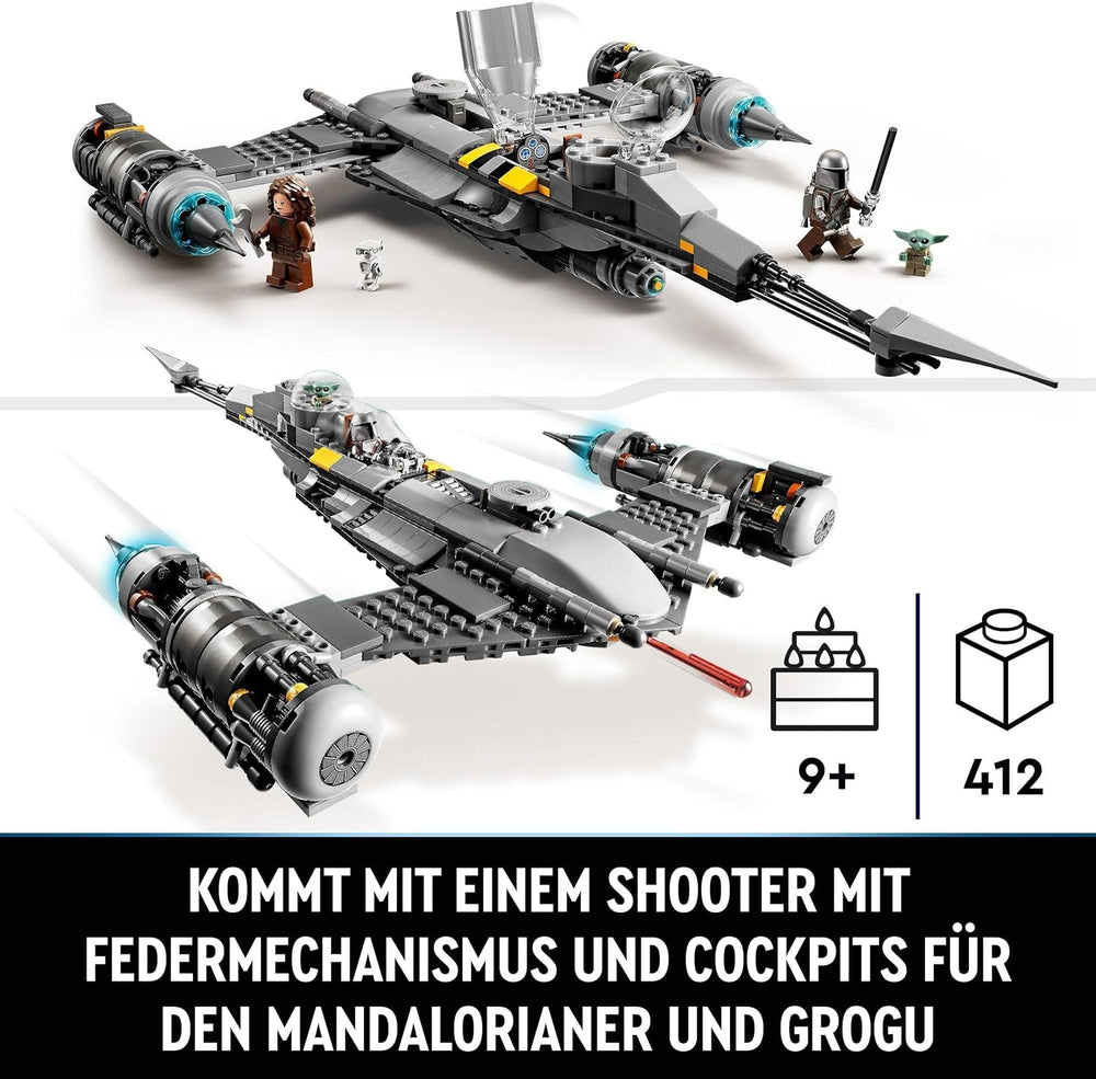 LEGO Star Wars Mandalorian Fighter N-1 del libro de Boba Fett Juguete de construcción con nave espacial, juego de 4 personajes, incluida la figura de Baby Yoda 75325 Juegos de construcción Besuche den LEGO-Store
