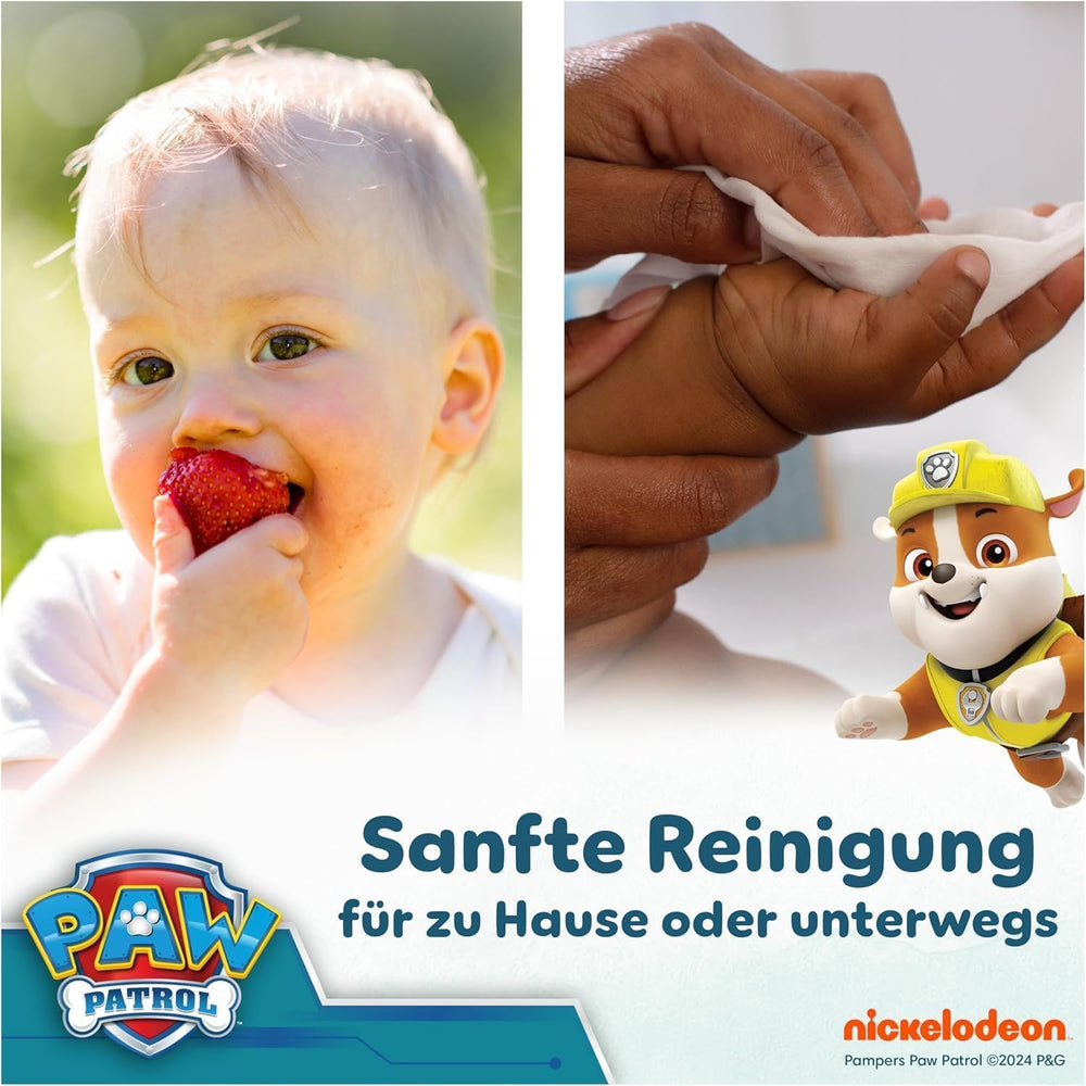 Pampers Harmony Aqua Baby Wipes Paw Patrol 15 Paquete de 48 toallitas 720 toallitas para bebé ayudan a restaurar el equilibrio natural del pH de la piel Loción ligera 99% agua