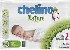 Pañal Chelino Nature, talla 2, 3 - 6 Kg, 28 pañales Madre e Niño Naty Shop Talla 2 (Pack de 28)