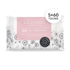LILLYDOO toallitas húmedas con prebióticos, toallitas 100% libres de plástico y sin perfume (FSC Mix) Toallitas húmedas para bebés Naty Shop