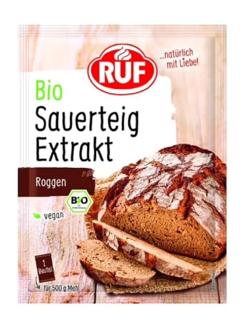 RUF Rye Sourdough Liquid, extras lichid pentru aluat de pâine și rulouri, pâine Sourdough, de secară și integrală, 170 grame Bucatarie Naty Shop Pulbere 2 x 15 grame