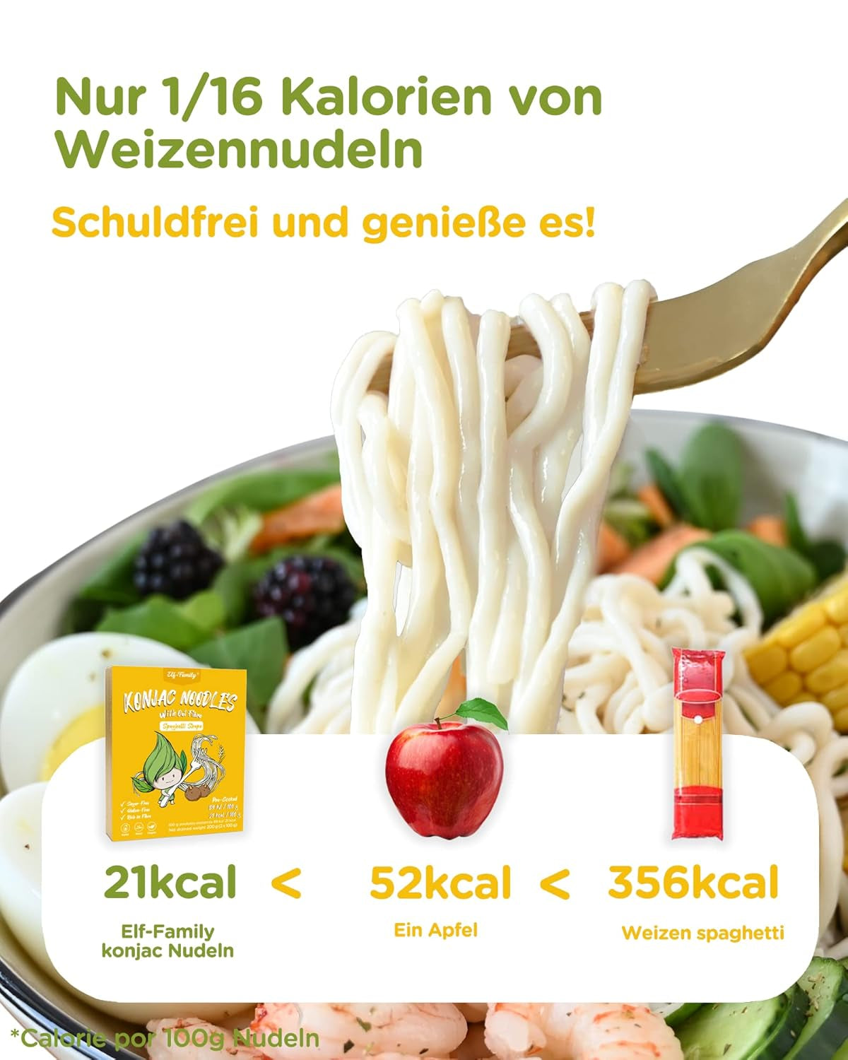 Fideos Konjac Premium de Tailandia, veganos, sin gluten - 240 g x paquete de 6 (12 paquetes), fideos Shirataki de Elf-Family, fideos instantáneos, pasta/ceto/bajo en carbohidratos/bajo en calorías/sin azúcar - espaguetis y fettuccine