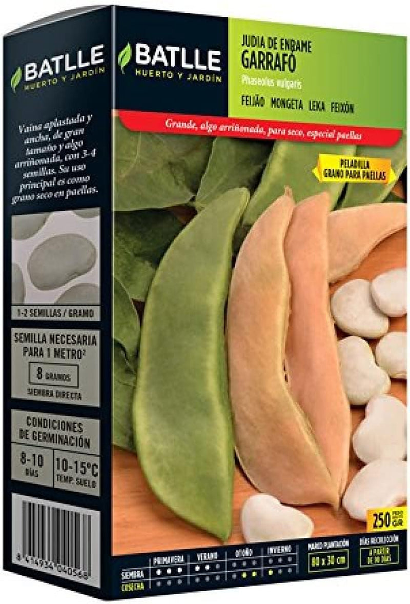 Batlle Gemüsesamen - Stangenbohne Garrofo (100G) Bohnenkerne