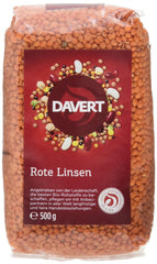 Lentejas rojas enteras Davert (1 x 500 g) - Bio