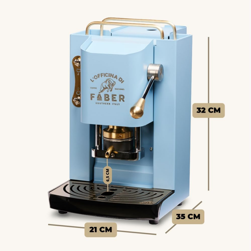 Espressor Faber Pro Deluxe din alamă cu capsule de hârtie Ese 44 mm