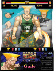 Jada Toys Street Fighter Figure Guile (15 Cm) - Personaj mobil de colecție și de acțiune din Street Fighter 2: The Final Challengers, cu cap, mâini și accesorii alternative, vârsta 13+ Action figures Naty Shop