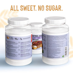 Natural Erythrit - Kristallzucker | 10G = 7G Zucker | Natürlicher Zuckerersatz - 0 Kalorien - 0 Glykämischer Index - Keto Und Paleo - 0 Netto-Kohlenhidrato - Kein GVO - Castello since 1907-1Kg Edulcorantes Naty Shop