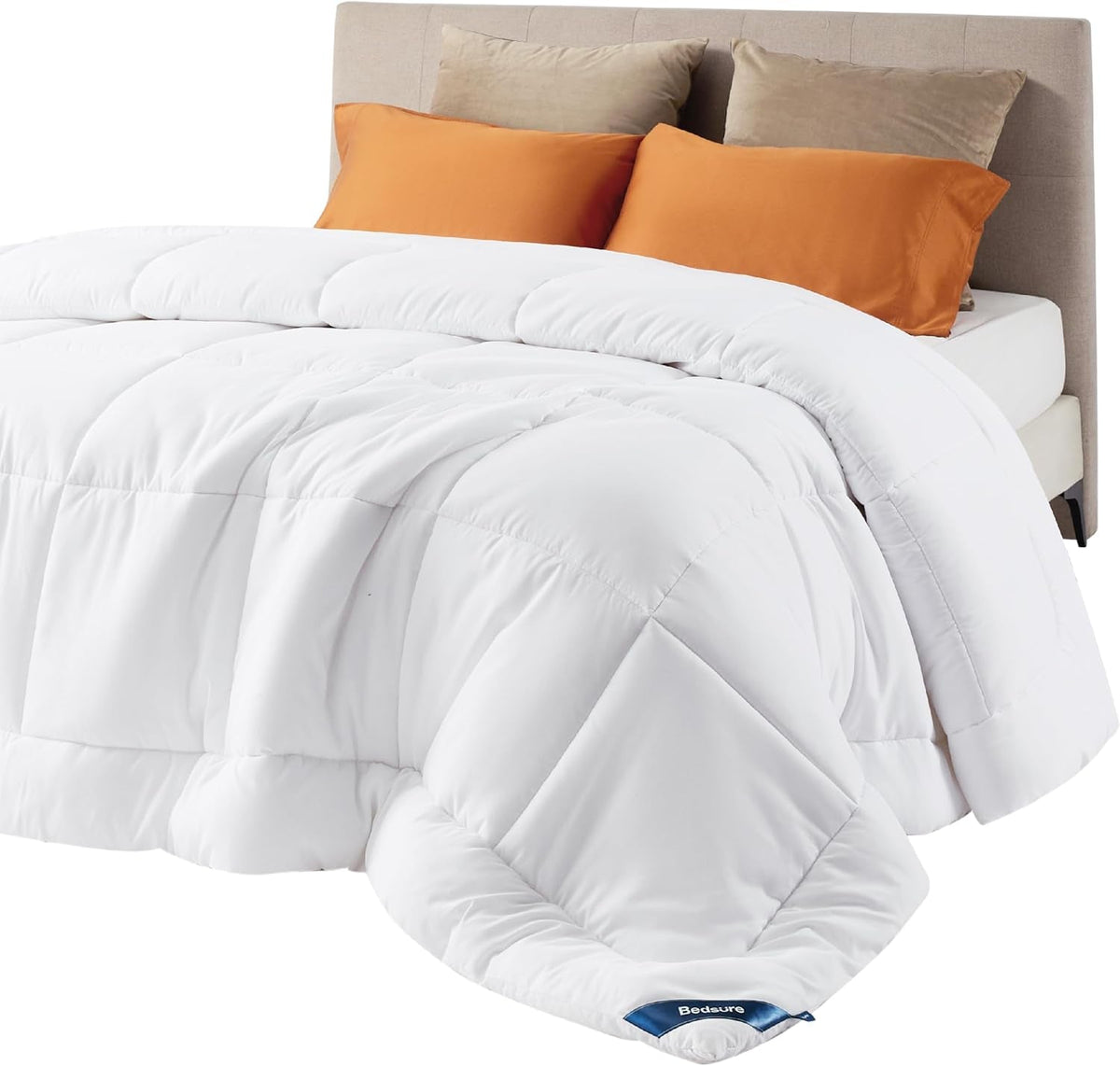 BEDSURE Edredón acolchado Full/Queen (88"X88") Blanco Naty Shop Comforters & Quilts Título predeterminado