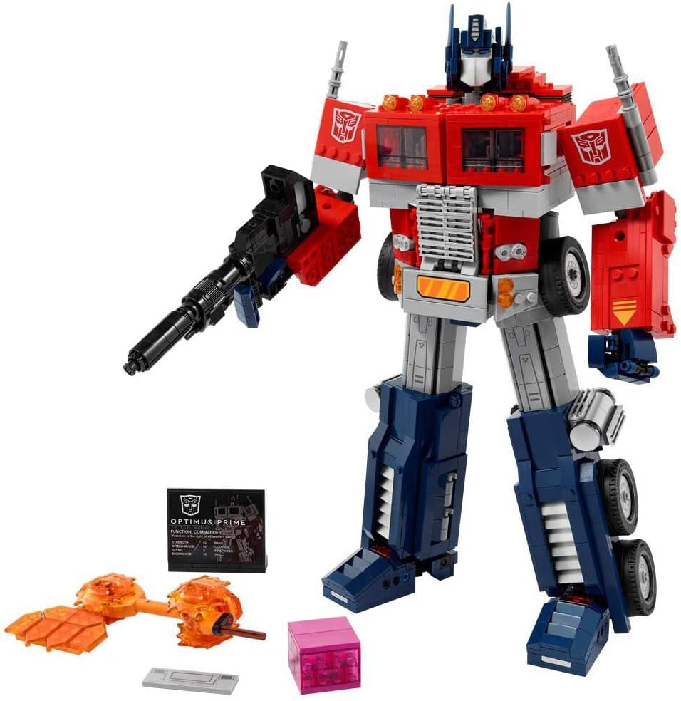 LEGO 10302 Icons Optimus Prime Set, Figura de Robot 2 en 1 y Modelo de Camión, Kit de Modelo de Juguete Transformers para Adultos, Regalo de Cumpleaños o Navidad para Hombres, Mujeres, Ella y Él Juegos de Construcción Besuche den LEGO-Store