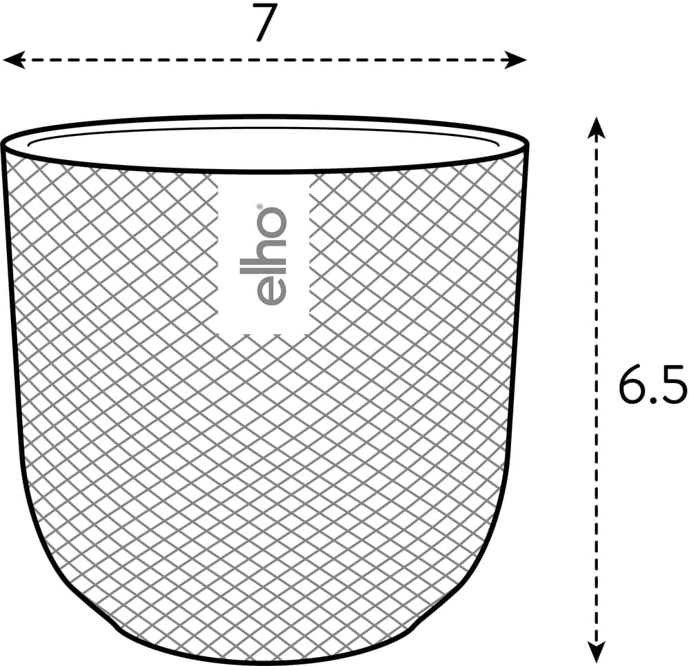 elho Jazz Round Mini 7cm - Ghiveci de flori de interior - Plastic 100% reciclat - Ø 7 x H 6,5 cm - Galben/Chihlimbar