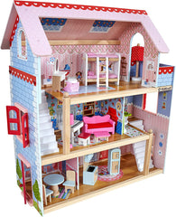 Kidkraft Dollhouse Chelsea din lemn cu mobilier și accesorii pentru mini păpuși, set de joacă pentru mini păpuși, jucărie pentru copii de la 3 ani, 65054, exclusiv la Amazon Casute de papusi Naty Shop Titlu implicit