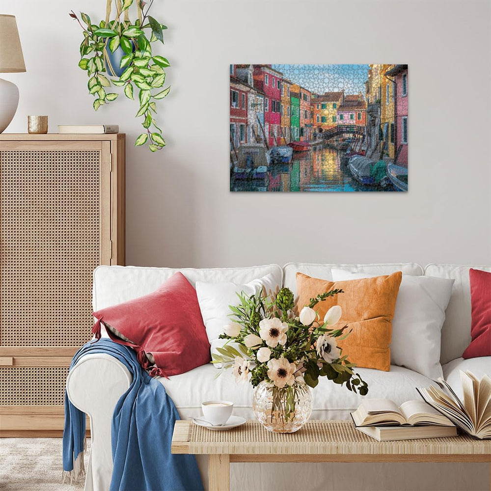 Ravensburger Puzzle 12000623 - Burano în Italia - puzzle jigsaw de 1000 de piese pentru adulți și copii de peste 14 ani, Puzzle Naty Shop