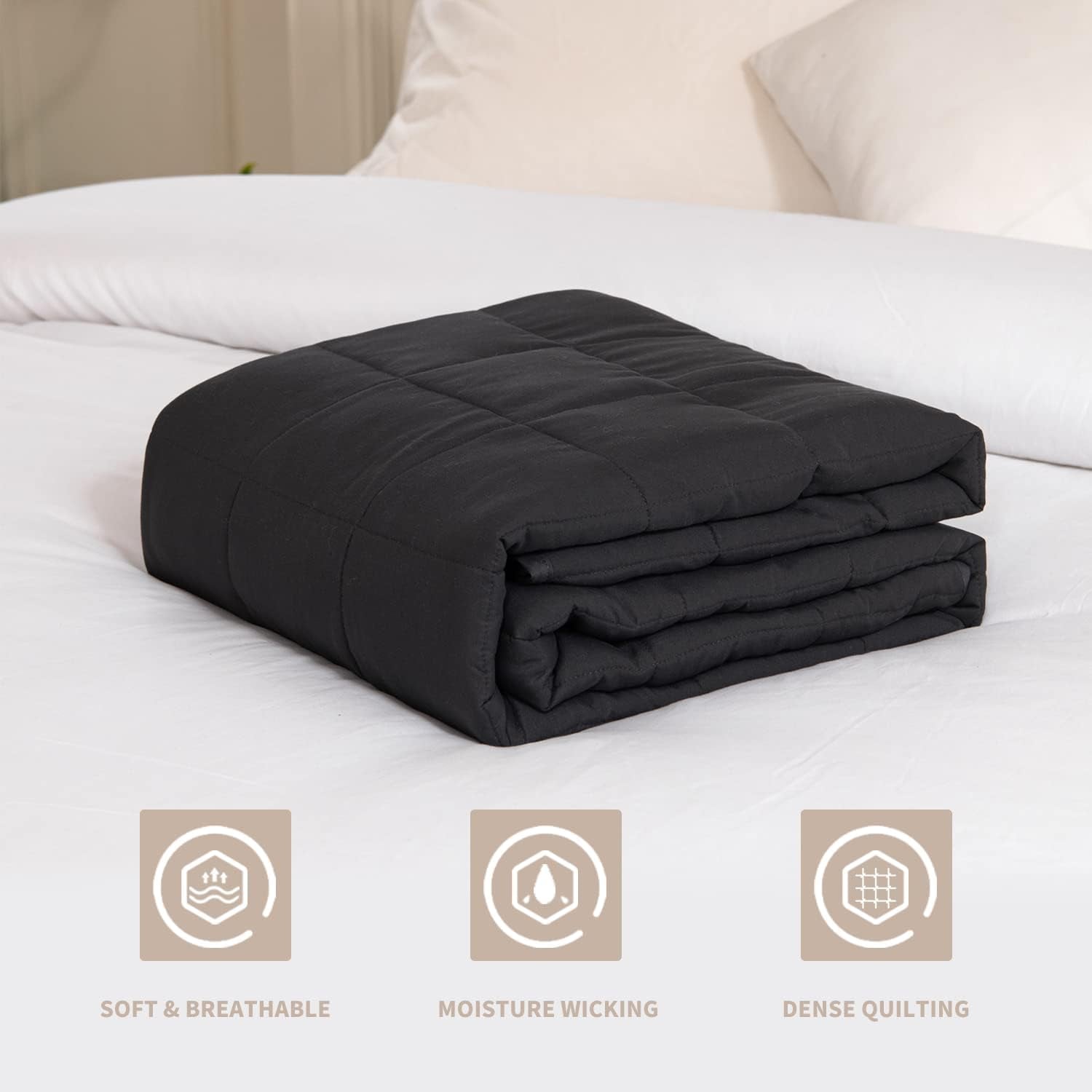 Manta Lastrada 150X200Cm 8Kg Manta Relajación Adultos Para Mejorar El Sueño Manta Lastrada Gris Camas y Mantas Good Nite