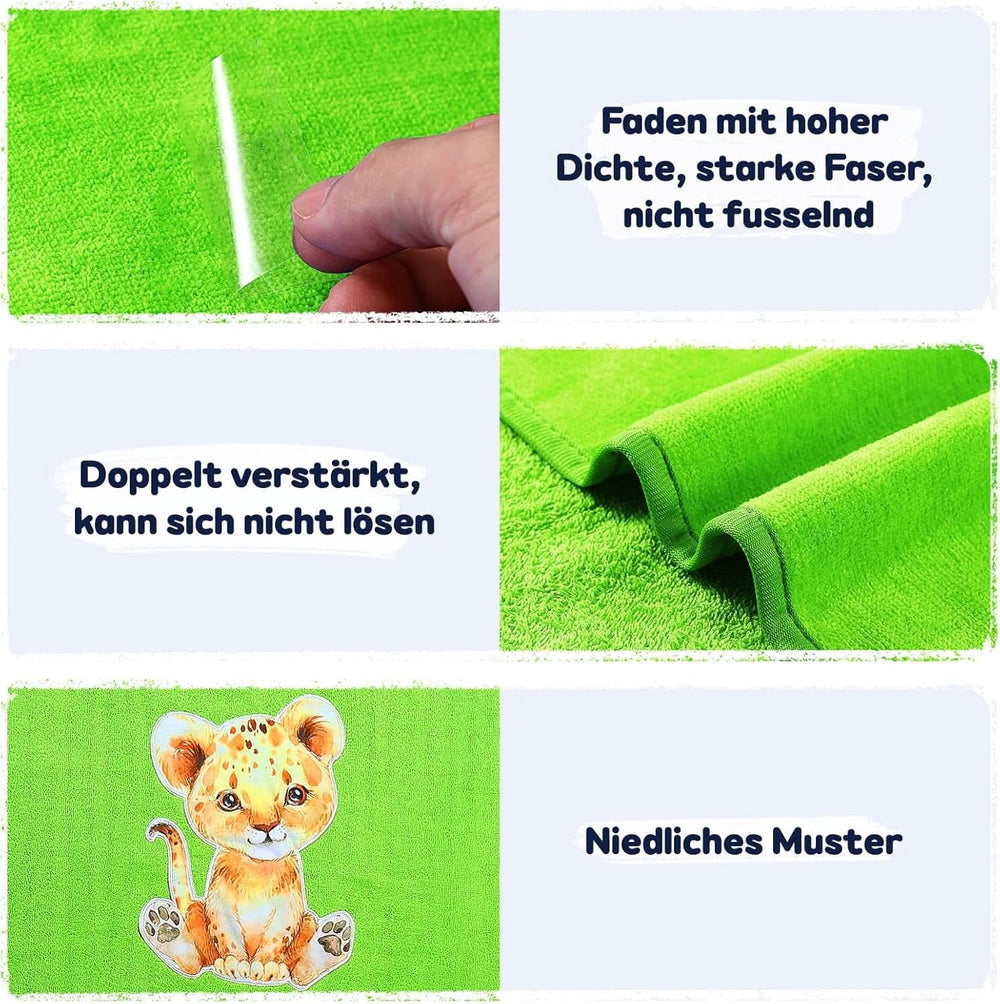 Poncho de baño infantil Oeko TEX, 100% algodón Madre e Niño Naty Shop