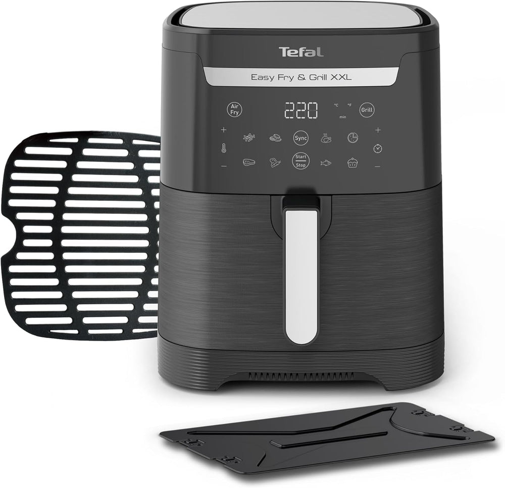 Tefal Easy Fry Max EY2458, 5 litros, Freidora de Aire Caliente, 10 programas de cocción automáticos, Pantalla táctil digital Electrodomésticos Naty Shop Negro Individual - Sin ventana 6,5L