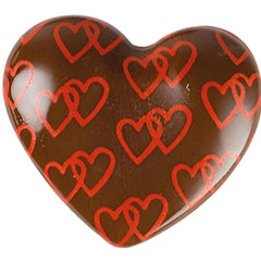 Günthart 135 piezas Corazones de filigrana de chocolate amargo Colorido Tri-Motion Impreso 1 paquete (236 g)