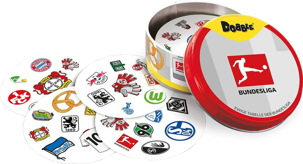 Dobble Bundesliga, joc de familie, joc de cărți, 2-8 jucători, vârste 6+, 15 minute, germană